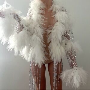 Feather Jacket with Sequins (festival)
